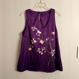 Apt. 9 Purple Floral Tank Top